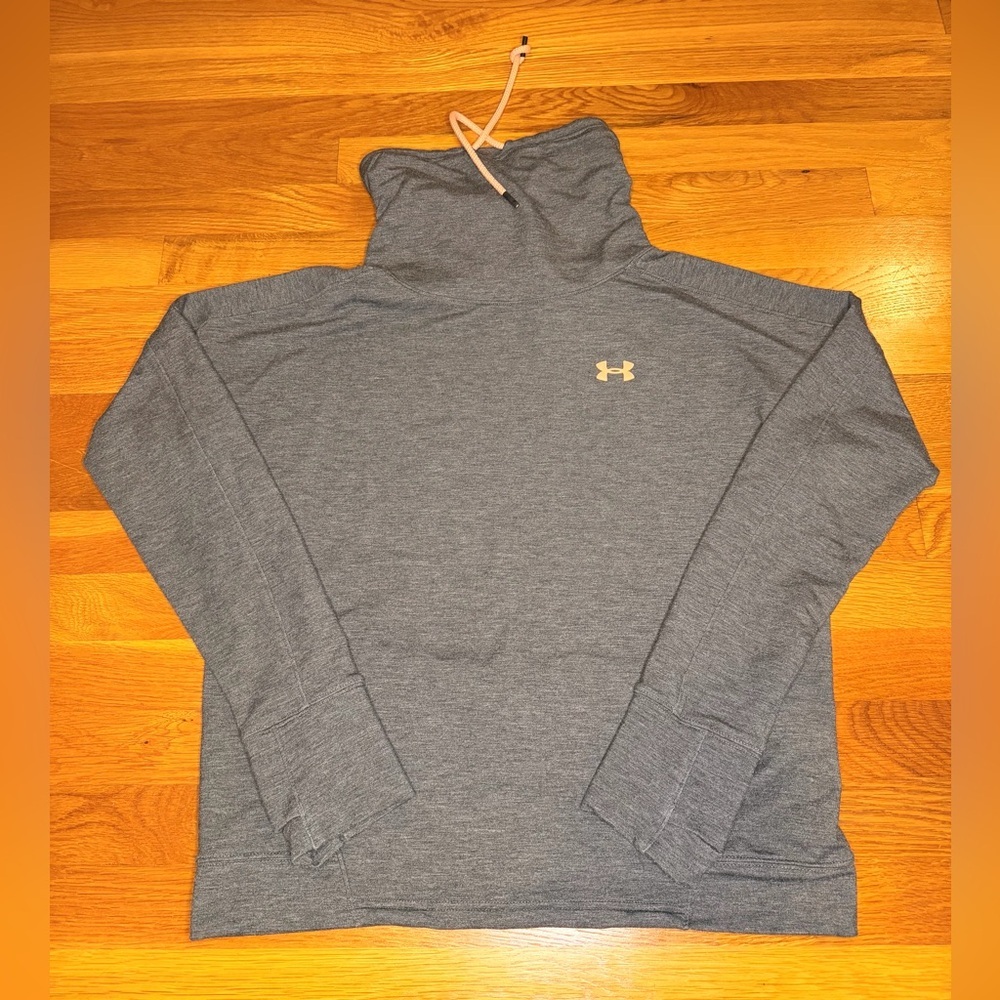 Under Armour Gray Cowl Neck Pullover Hoodie Women’s Medium Loose Fit